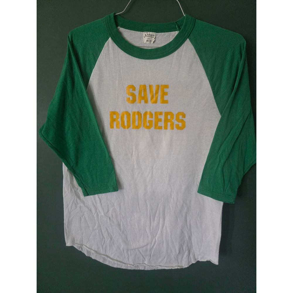 Vintage Y2K Augusta Sportswear 3/4 Raglan tshirt (Green Bay, Aaron Rodgers)